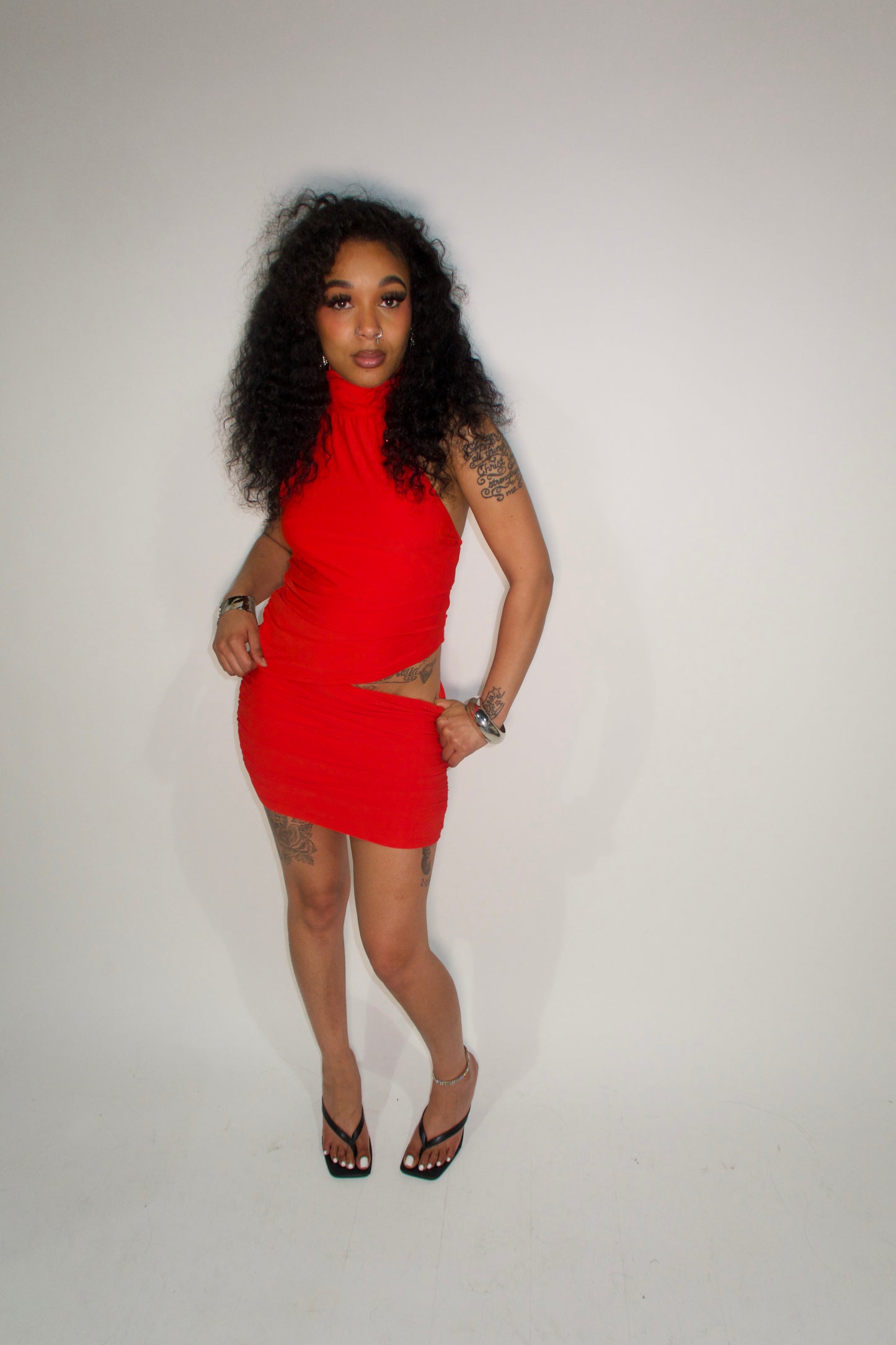 Red room dress