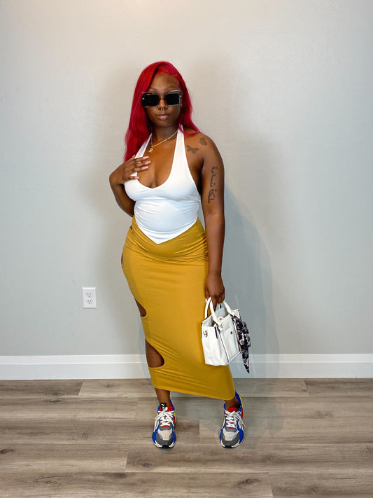 Cut out maxi skirt